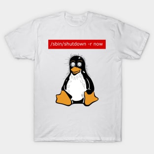 Funny Linux users! Reboot command T-Shirt! T-Shirt